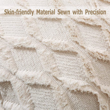 Load image into Gallery viewer, Volcanics Pack of 2 Faux Wool Throw Pillow Covers 18x18 Inches Decorative Farmhouse Velvet Couch Pillow Case Soft Plush Square Boho Cushion Pillowcase, Beige