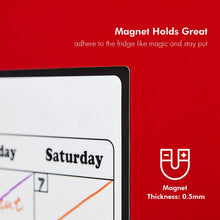 Load image into Gallery viewer, 2 Fridge Calendar Set Magnetic Dry Erase Calendar Whiteboard 2019-20 Calendar for Kitchen Refrigerator Smart Planners One Monthly Planner(16.9 x 11.8") + 1 Smaller (8.5X11.6”) Blank Horizontal Planner
