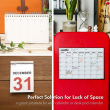 Load image into Gallery viewer, Volcanics Fridge Calendar Magnetic Dry Erase Calendar Whiteboard 2019-20 Calendar for Kitchen Refrigerator Smart Planners 16.9" x 11.8"