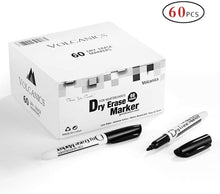 Load image into Gallery viewer, Volcanics Black Fine Tip Dry Erase Markers Low Odor Whiteboard Markers